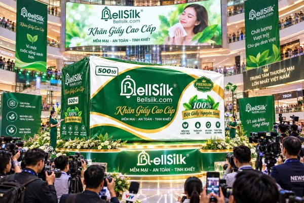 KHĂN GIẤY RÚT CAO CẤP BELL SILK 500 TỜ: ĐẲNG CẤP CHĂM SÓC TỪ 100% BỘT GIẤY NGUYÊN SINH NHẬP KHẨU MỸ