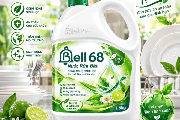 BELL 68 RA MẮT NƯỚC RỬA BÁT CÔNG NGHỆ SINH HỌC - SẠCH BÓNG TỰ NHIÊN, HƯỚNG TỚI CUỘC SỐNG XANH