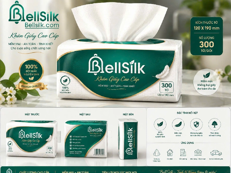 BELL SILK GIẤY RÚT NHỎ 360 TỜ