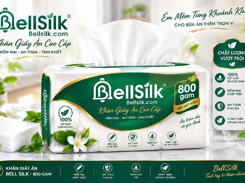 BELL SILK GIẤY ĂN CAO CẤP 800 GAM