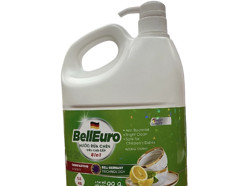 Nước Rửa Chén Công Nghệ Sinh Học Bell Euro Hương Chanh 1,6KG