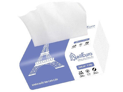 Bell Euro Khăn Giấy Ăn Cao Cấp 360 Tờ Tím