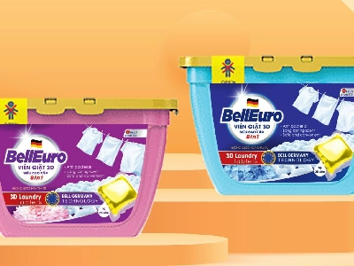 Viên Giặt 3D Công Nghệ Sinh Học Bell Euro 25 Viên Trắng
