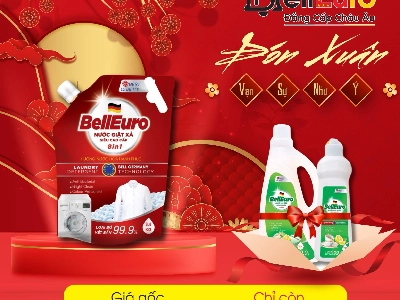 Nước Giặt Xả Bell Euro Siêu Cao Cấp Hương Nước Hoa Hạnh Phúc Công Nghệ Sinh Học